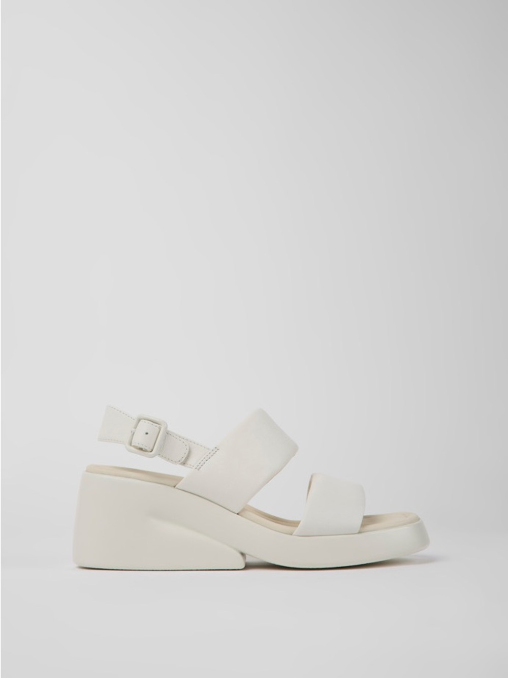 Camper Kaah White Platform Slingback Sandals